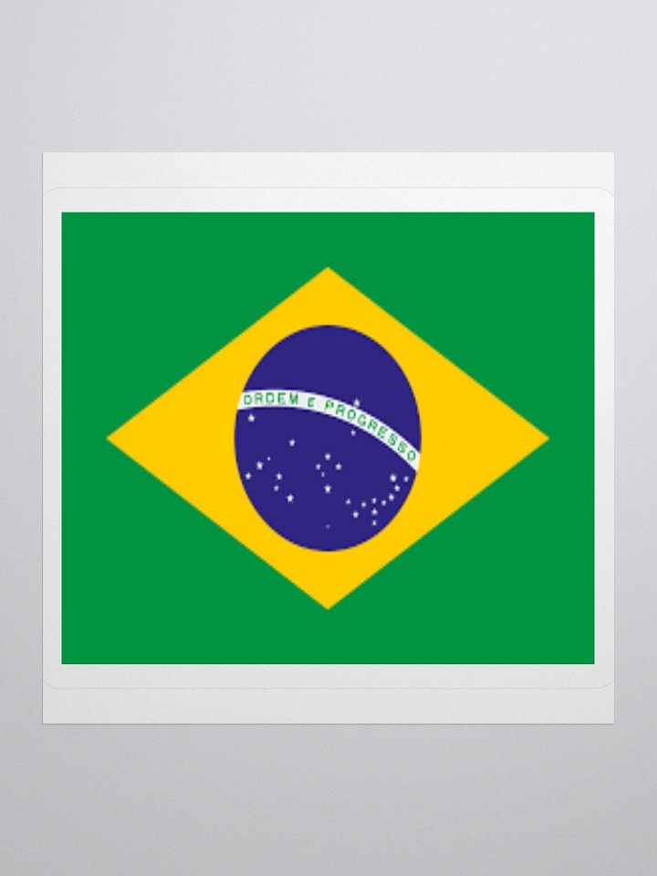 Exclusive Brazil Flag Kiss-Cut Stickers - High-Quality Vinyl, Multiple Sizes product image (2)