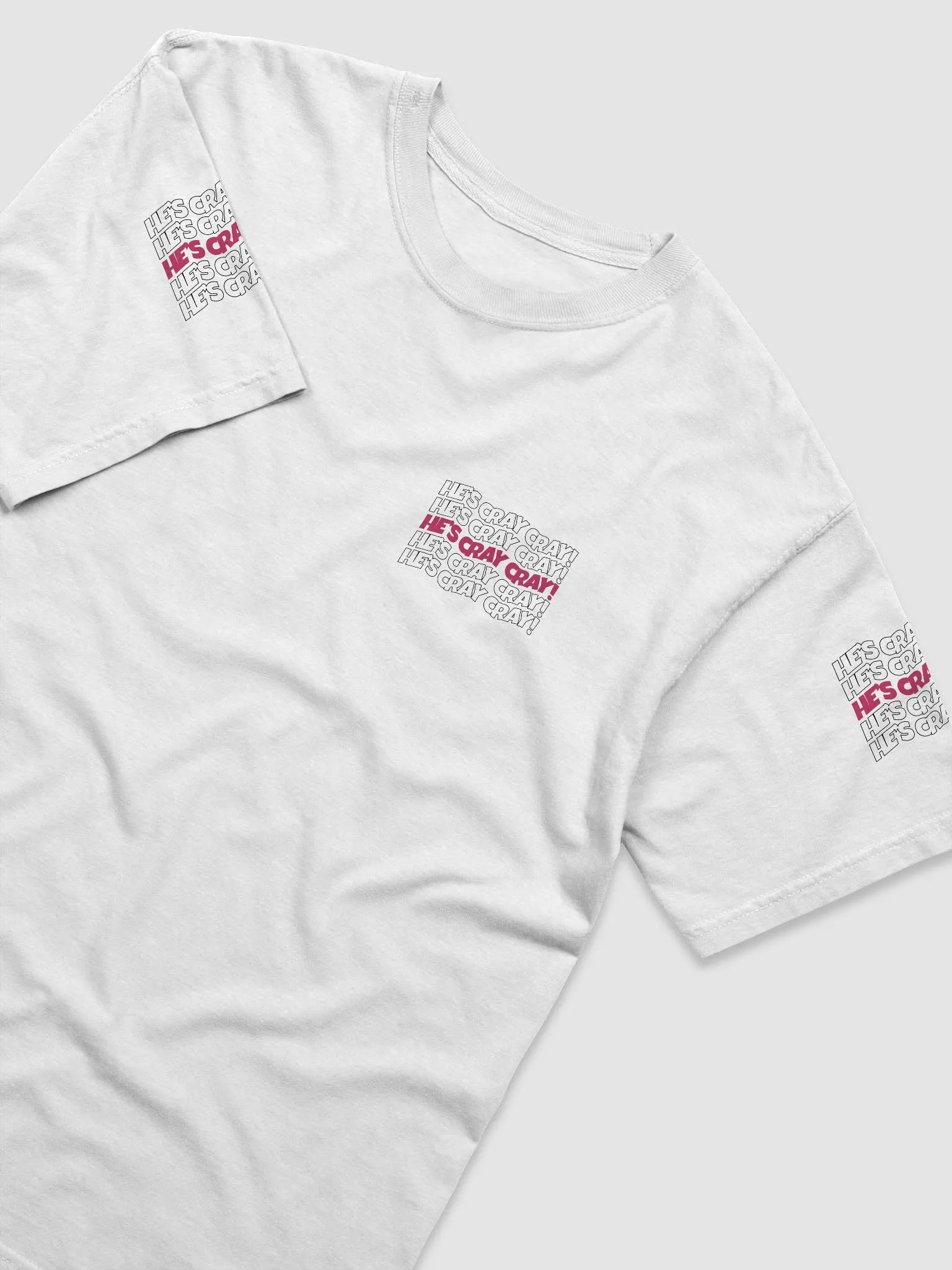 He's cray cray! Shirt (pink/black) product image (2)