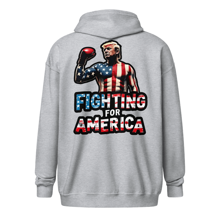 Zip Hoodie: Trump, Fighting for America product image (12)