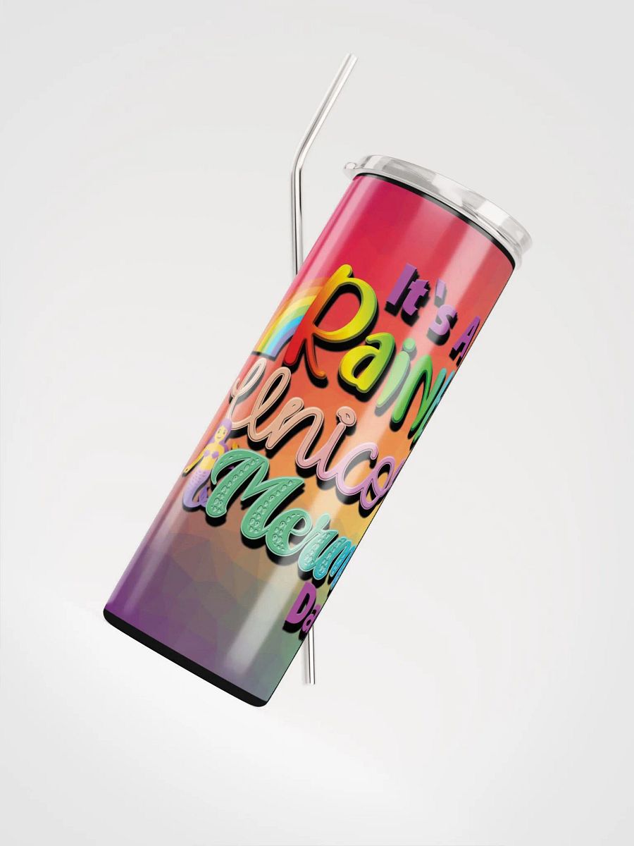 Rainbow Unicorn Mermaid 20oz Tumbler with Straw product image (4)