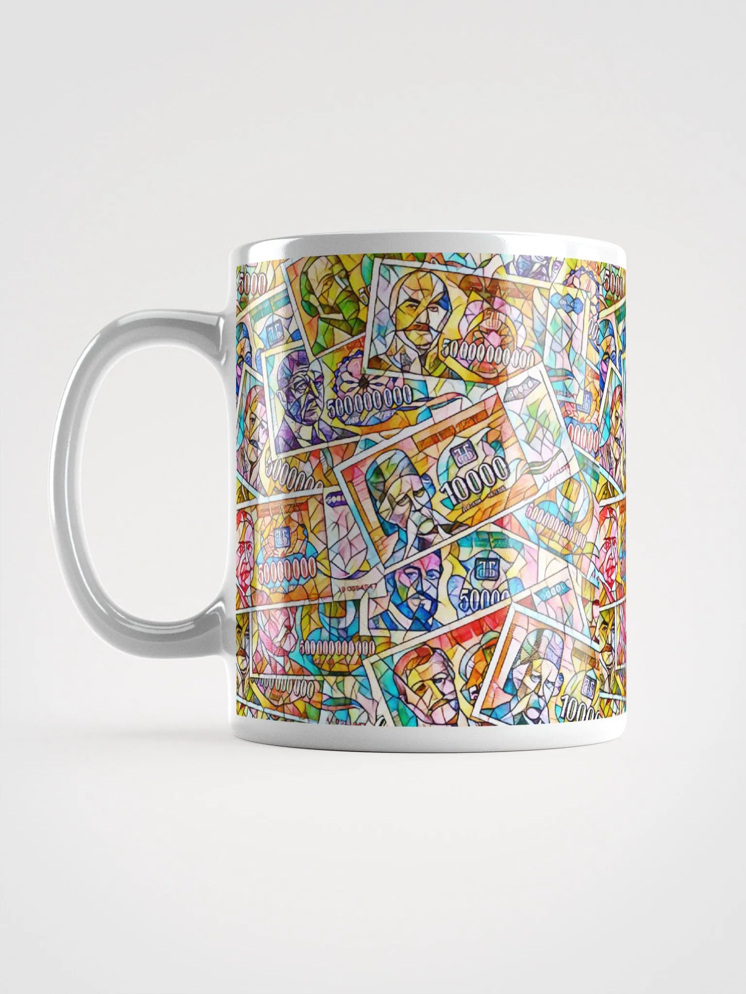 Jugoslovenski inflatorni dinar 1993 (Kolaž/mozaik) White Glossy Mug product image (6)