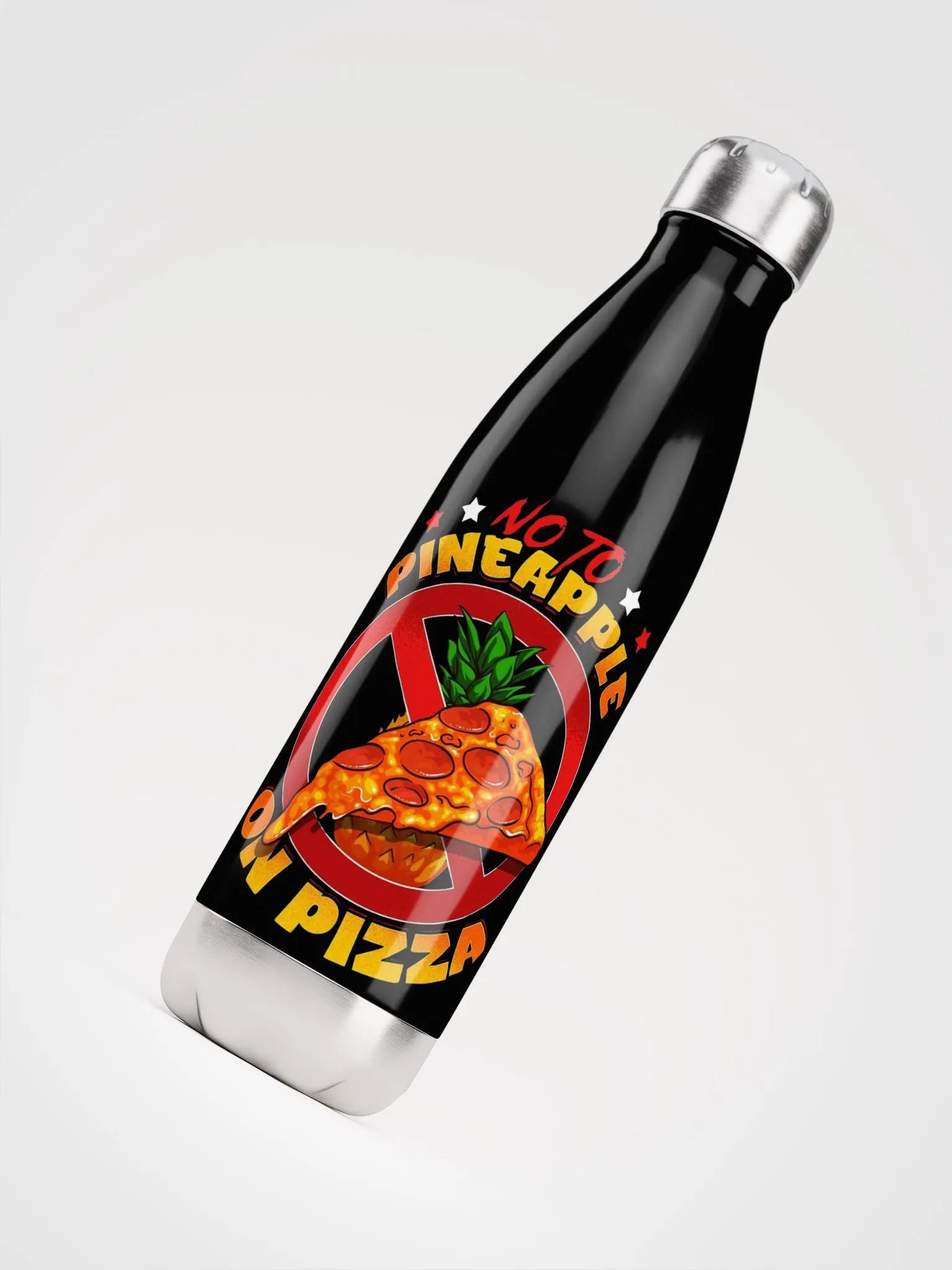 Pineapple Pizza Stainless Steel Water Bottle product image (4)