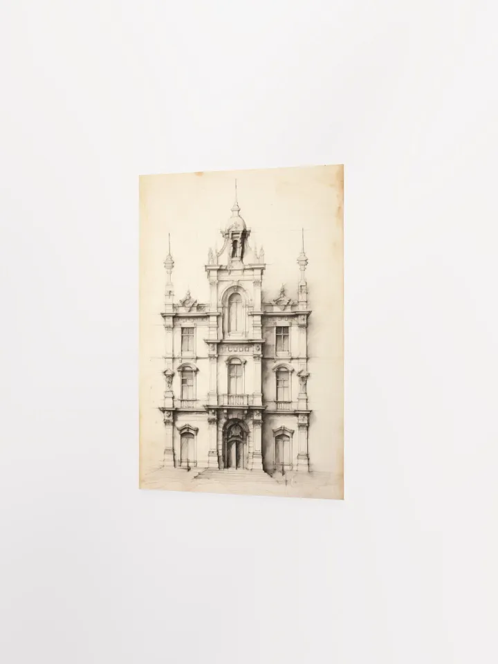 Academia Allure: Architecture Sketch I Art Print product image (2)