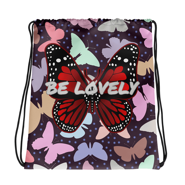 Be Lovely Butterfly Drawstring Bag product image (1)