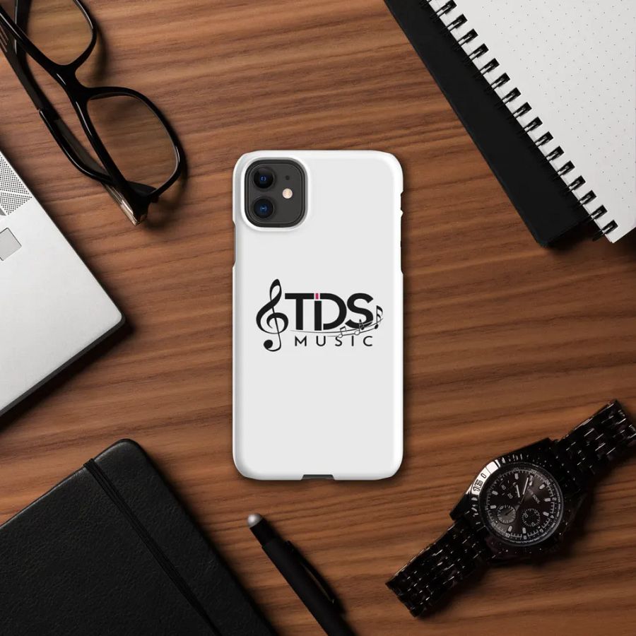 TDS Music White Glossy iPhone Snap Case with Music Notes Design product image (12)