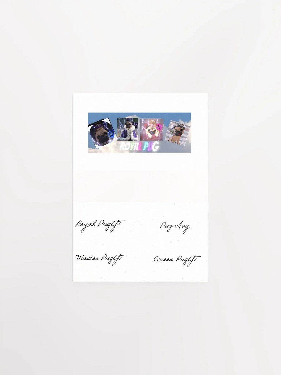 Limited Edition Signed Pug Squad Vibrant Matte Poster Print product image (3)
