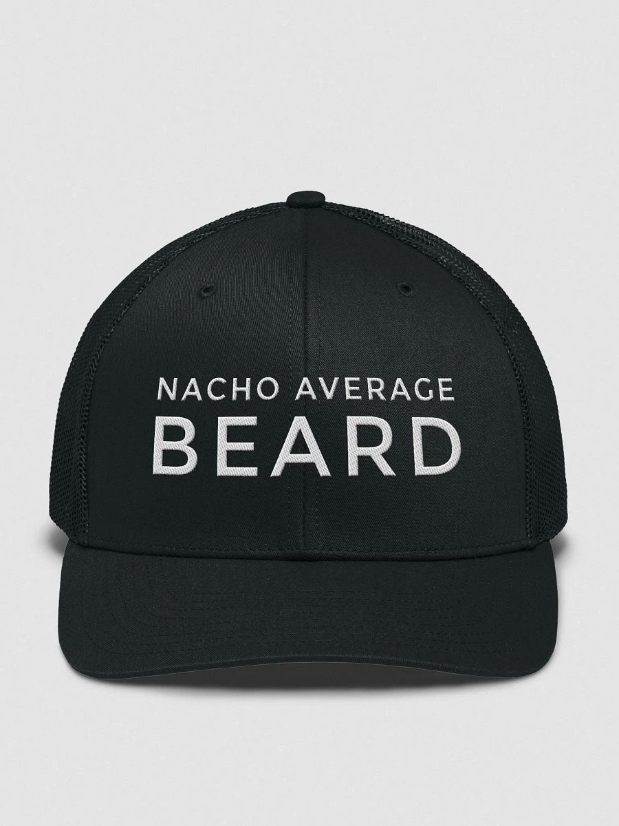 Nacho Average Beard Trucker Cap (White Embroidery) product image (1)