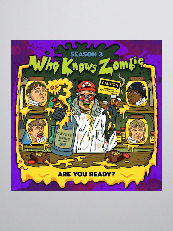 WhoKnowsZombie - The Scientist (Cartoon Sticker) product image (1)