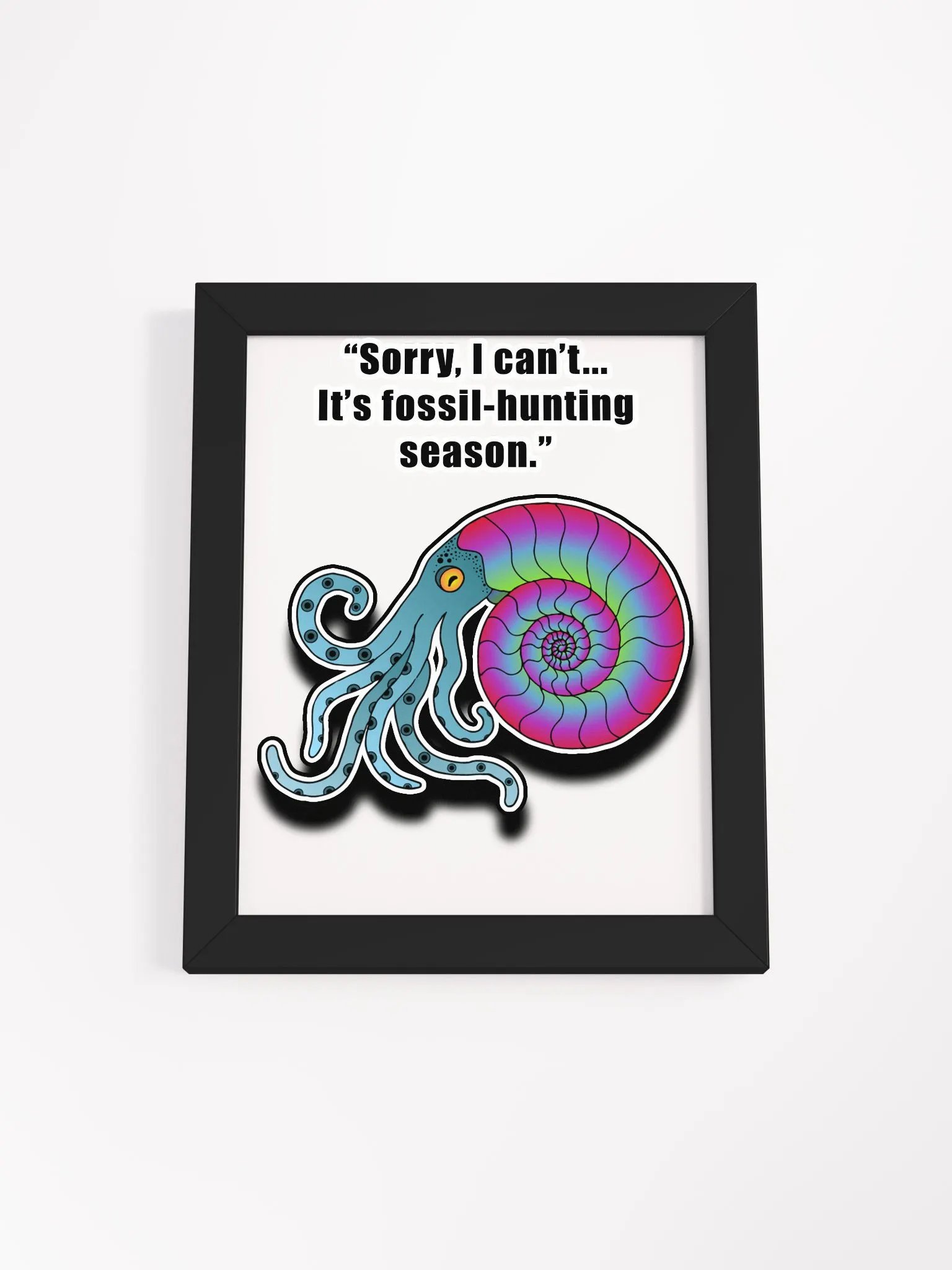 Spiral Ammonite Fossil-Hunting Season Poster product image (1)