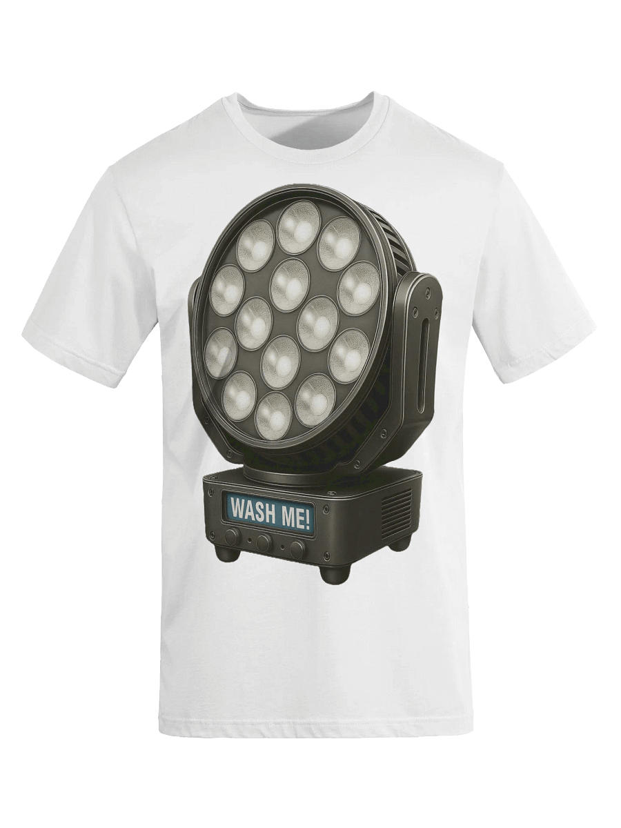 Theatrically Jerry: "Wash Me" Moving Head Wash Light T-Shirt product image (5)