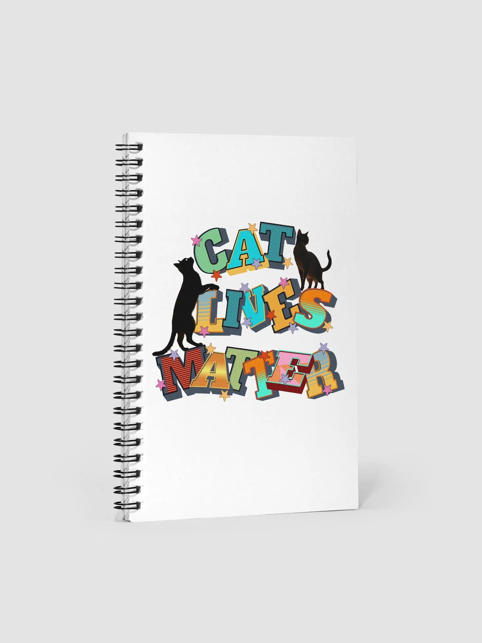 Cat Lives Matter Star-Studded Notebook product image (1)