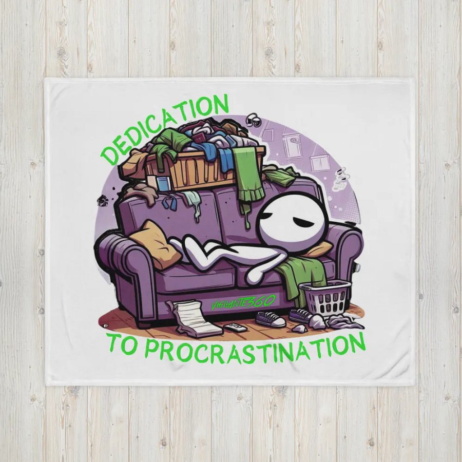 Dedication to Procrastination Throw product image (4)