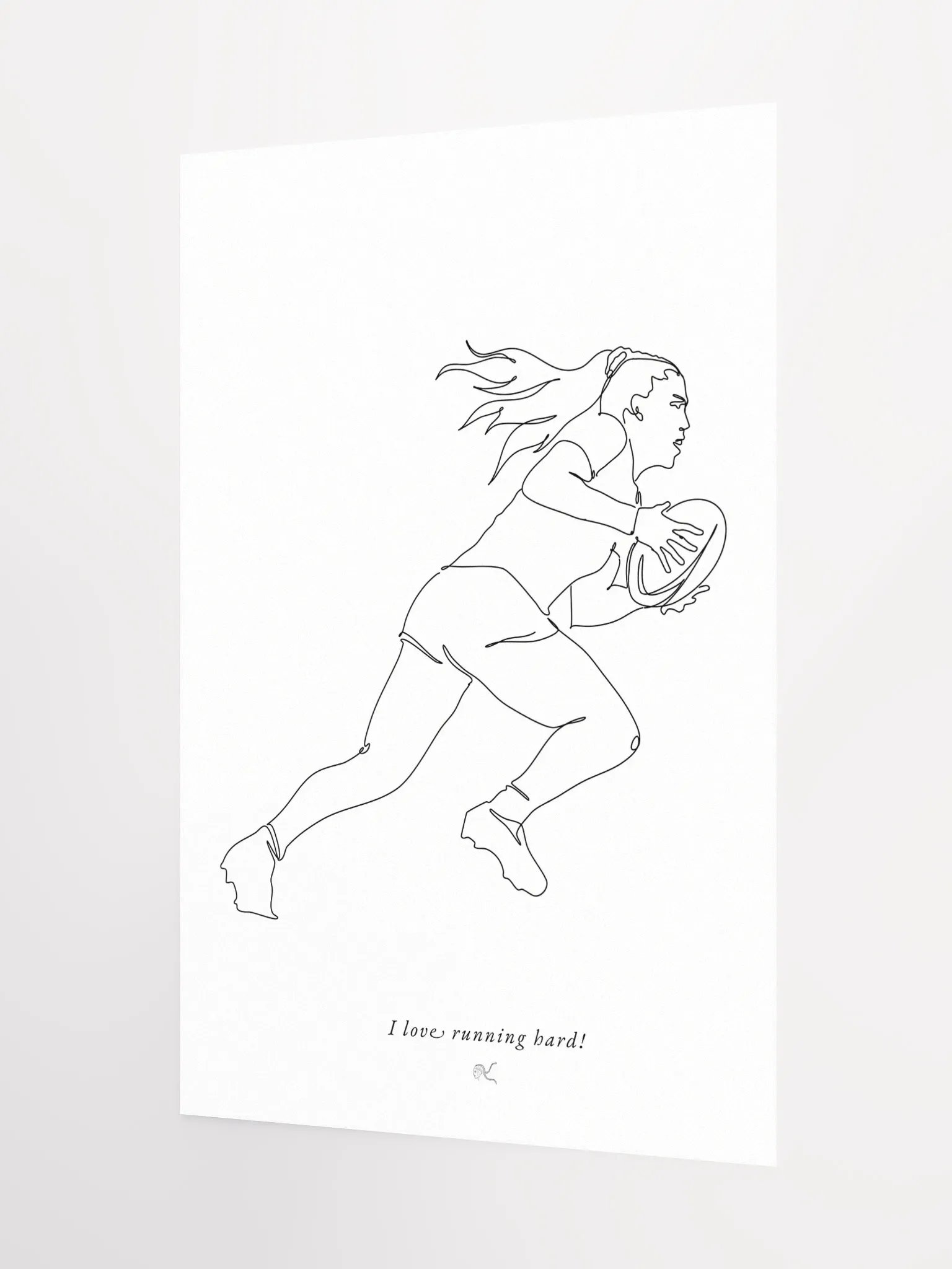 Women Rugby Poster <3 hard Runs product image (8)