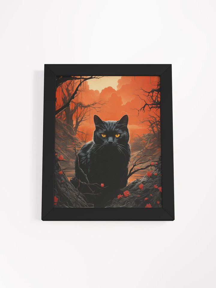 Eerie Black Cat Forest Poster product image (1)