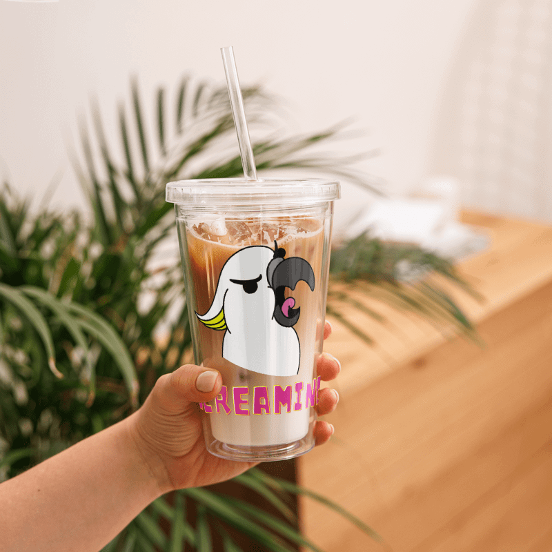 Screaming Cockatoo Clear Plastic Tumbler product image (5)