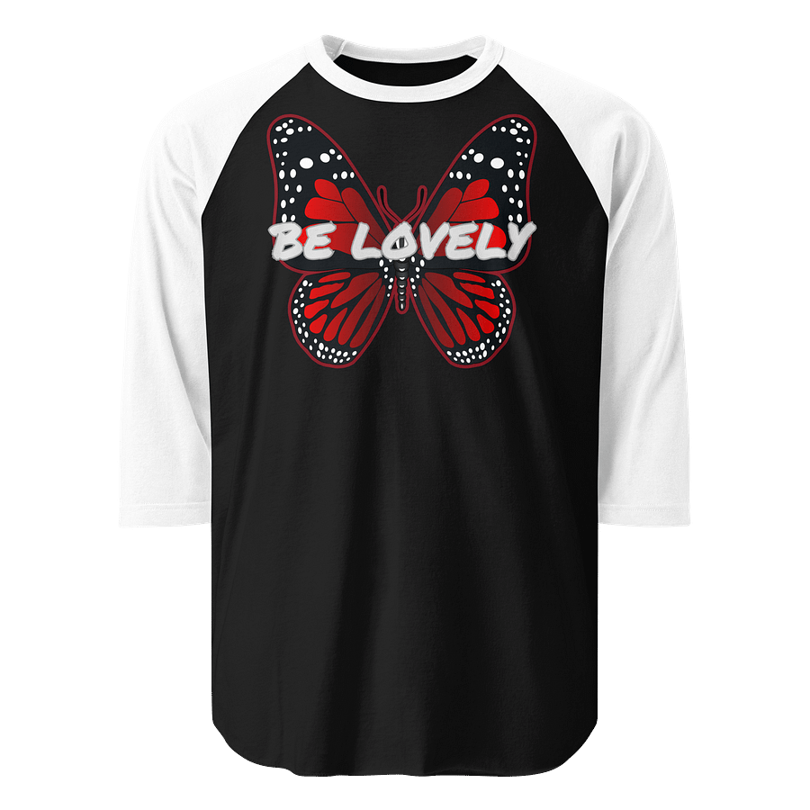 Be Lovely Butterfly Raglan Tee Women and Men product image (1)