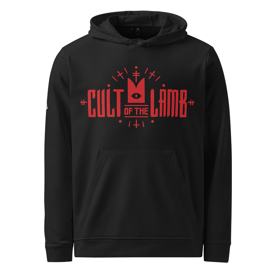 "Cult of the Lamb" Herald Hoodie - White with Red Print product image (1)