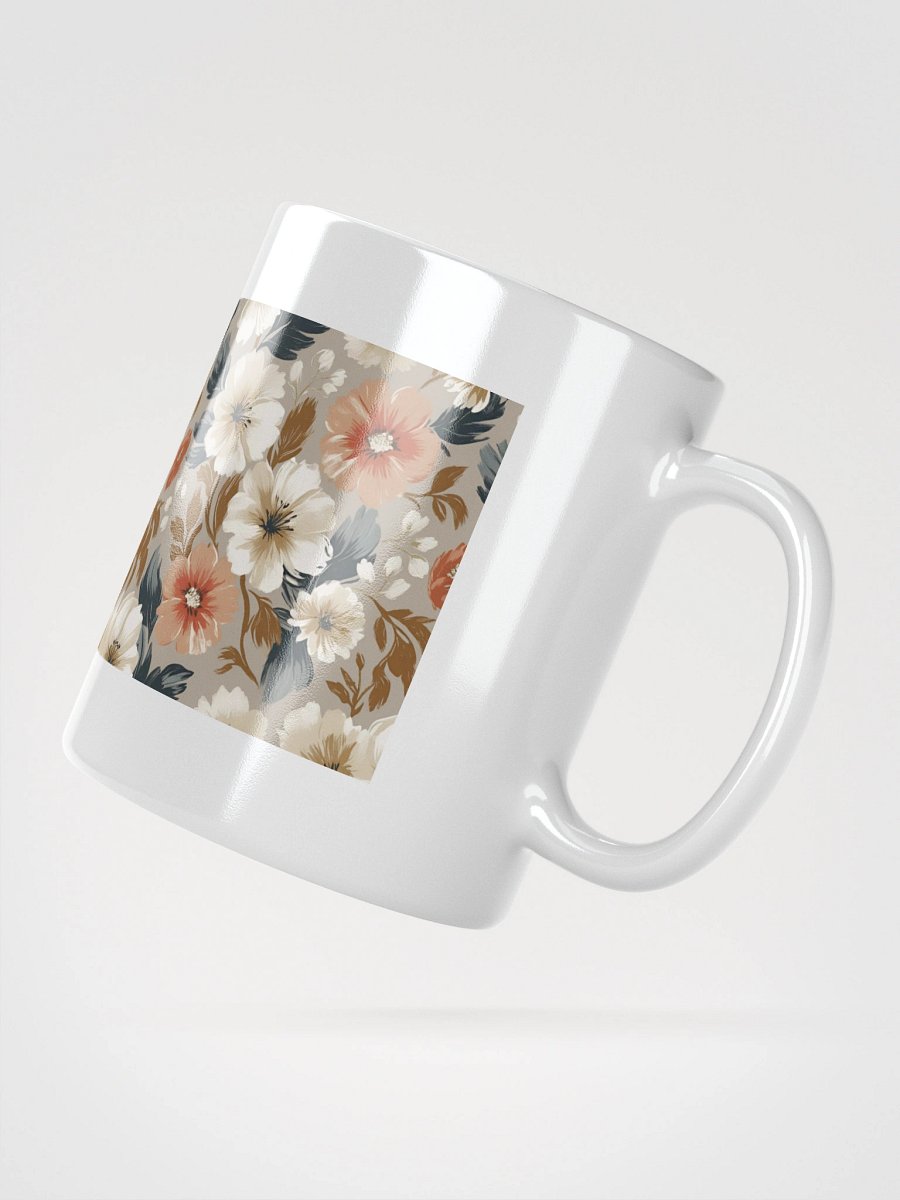 Floral Harmony White Glossy Mug product image (6)