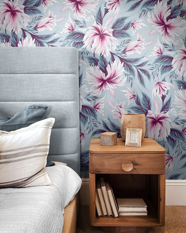 Wallpaper Mockup - Bedside with Wooden Table product image (1)