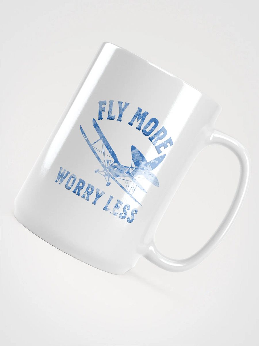 Fly More Worry Less - Biplane - Mug product image (4)