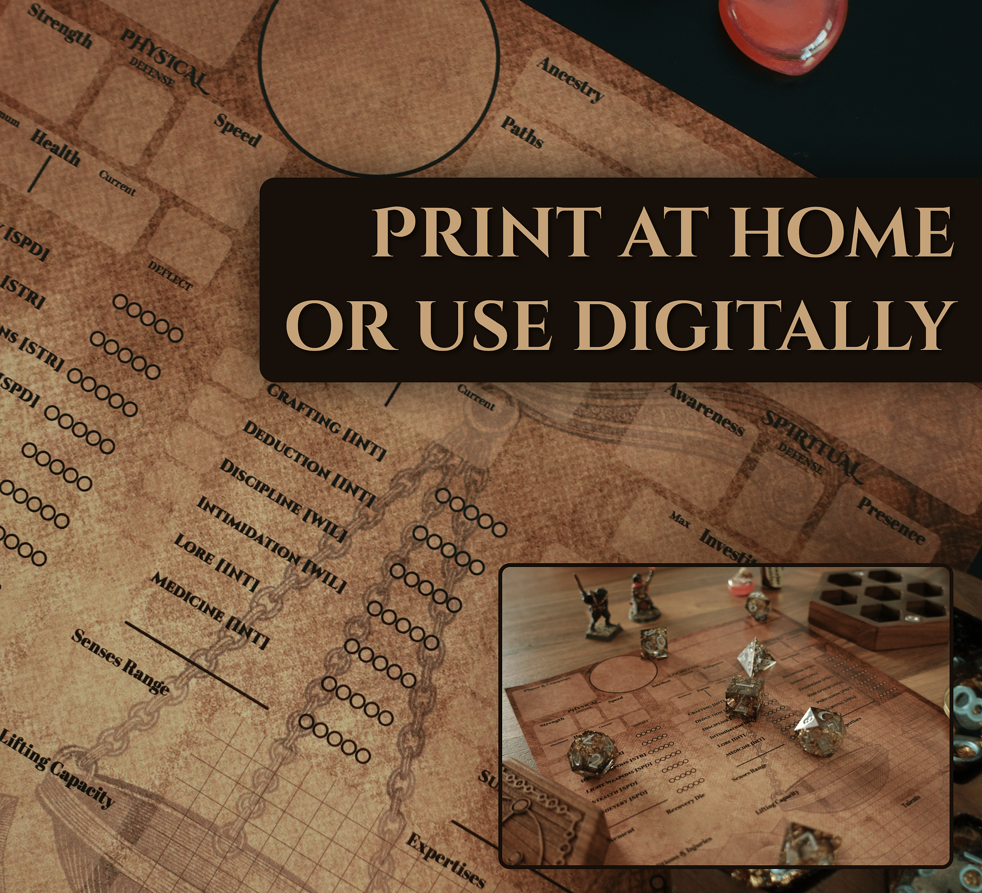 Vintage Stormlight / Cosmere RPG Character Sheet & Journal (Fillable PDF) product image (2)