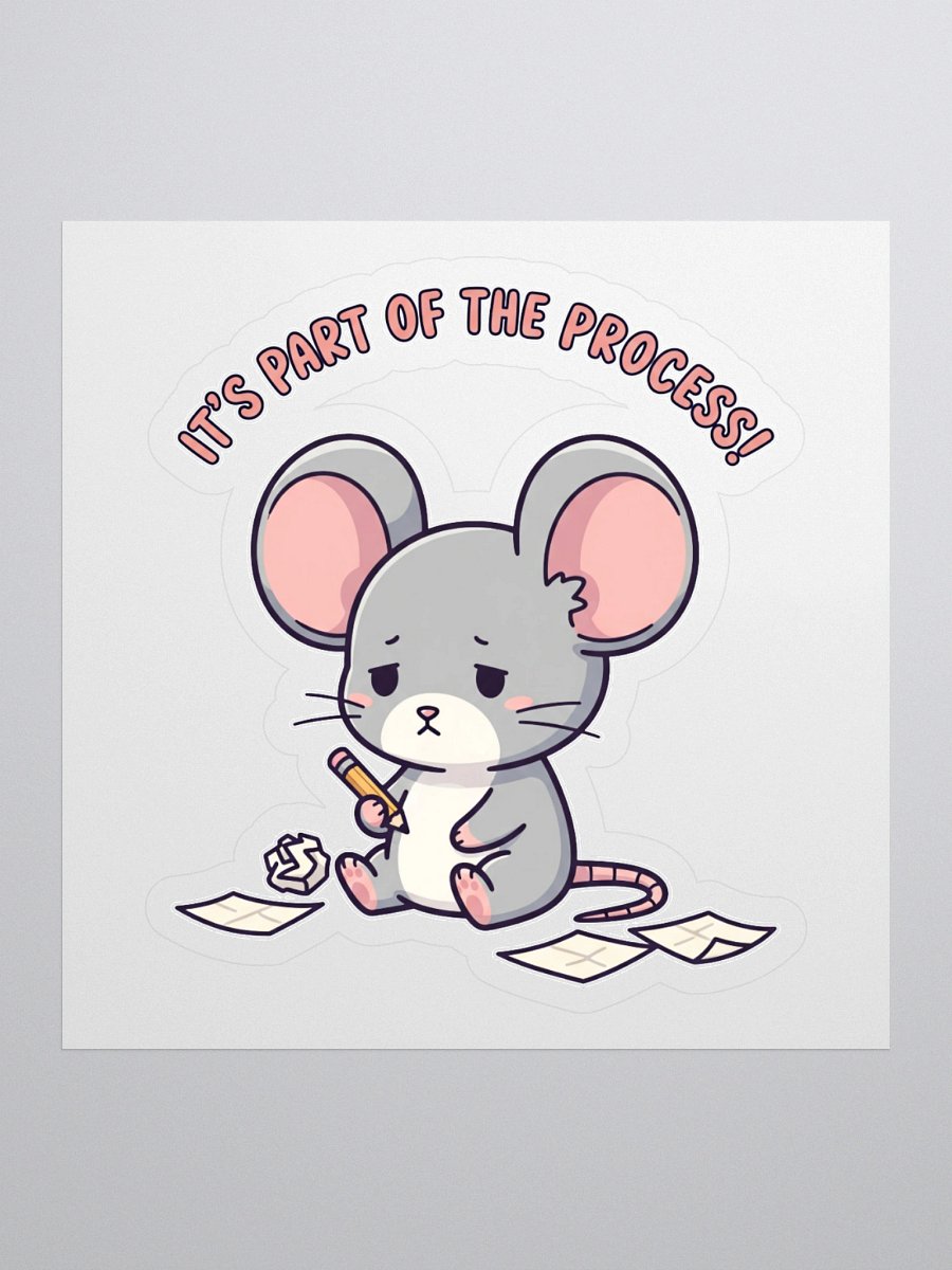 Messy Mouse Doodler Kiss Cut Sticker product image (1)