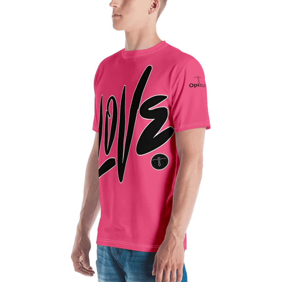 Love & Peace - Pink - Crew Neck T-Shirt product image (4)