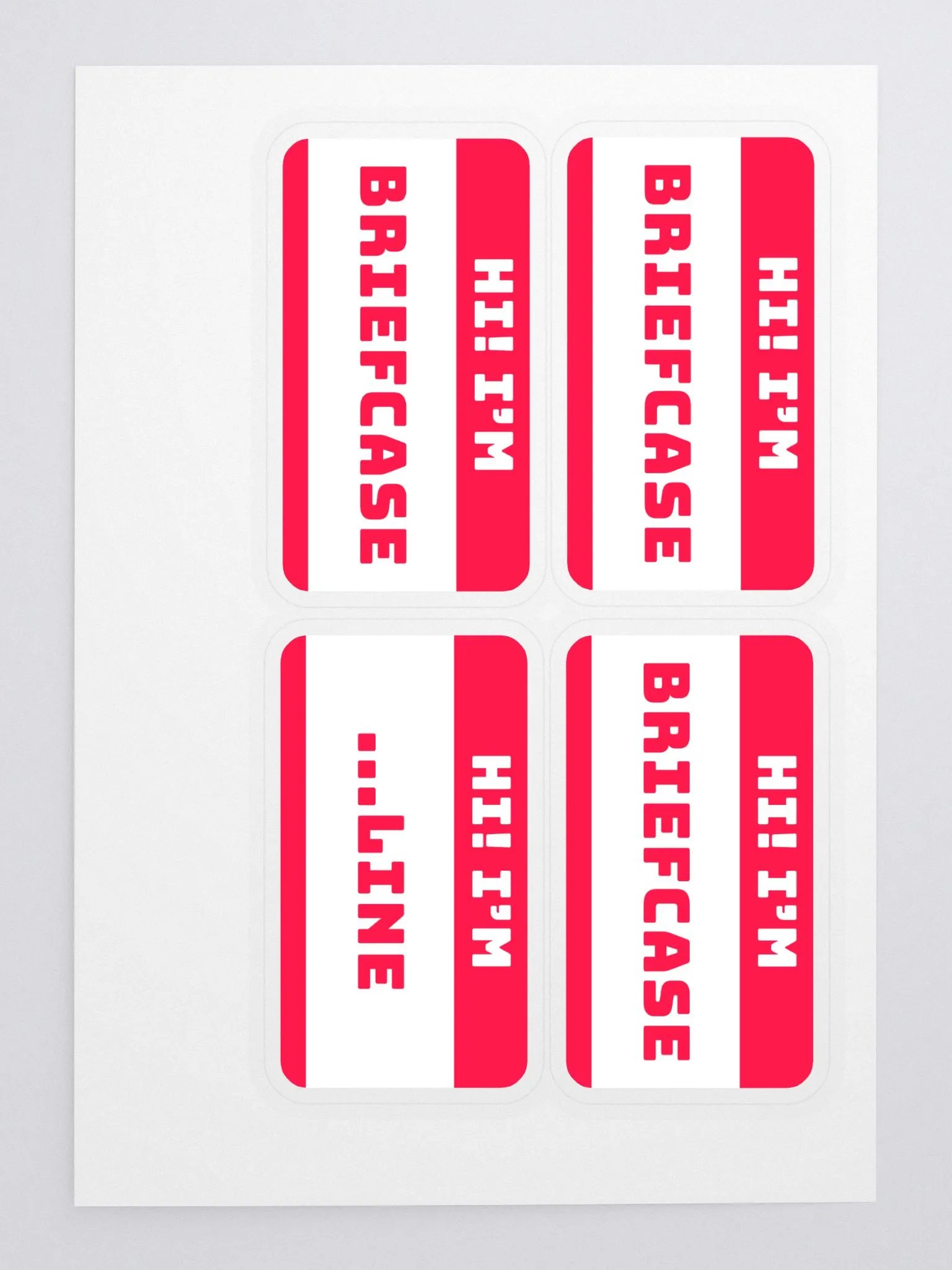 Hi I'm Briefcase Sticker Sheet product image (3)