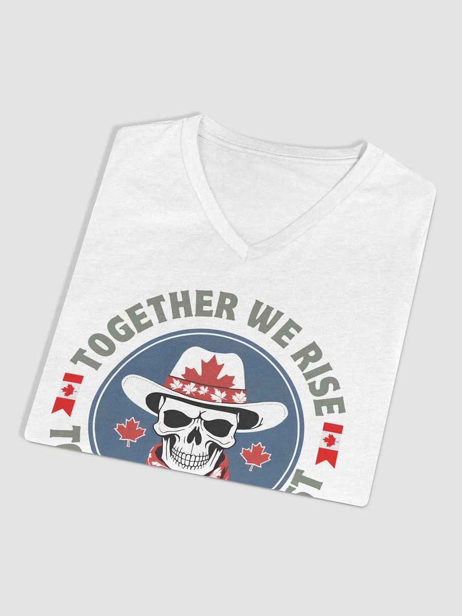 Canadian Rebel Skull Women's V-Neck Tee product image (12)