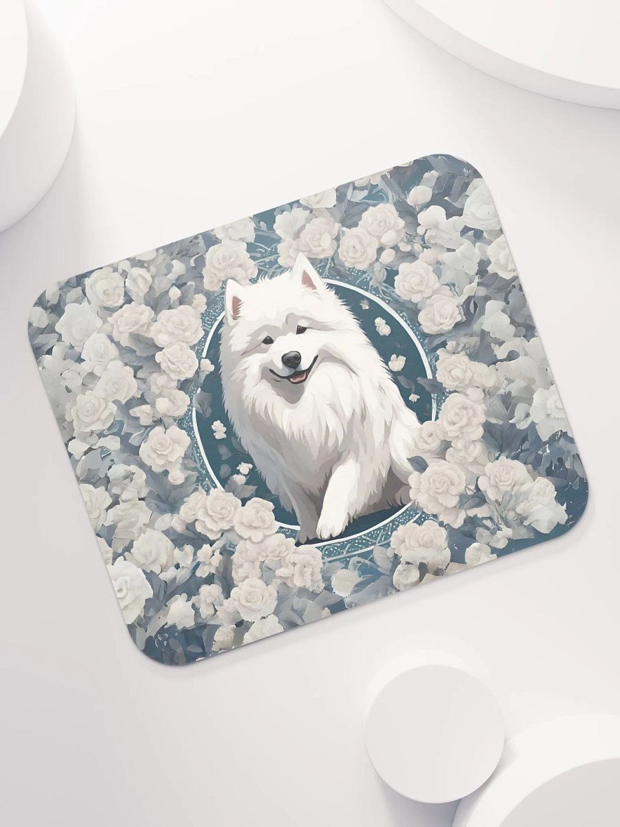 Floral Samoyed Mouse Pad product image (2)