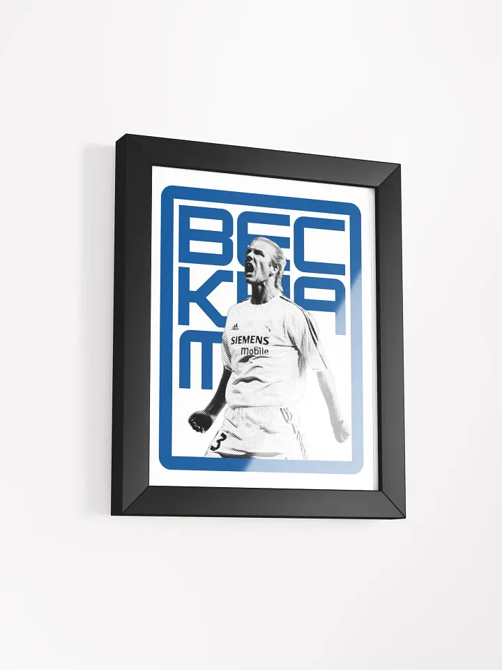 David Beckham BW Real Madrid Name Art Framed Print product image (1)