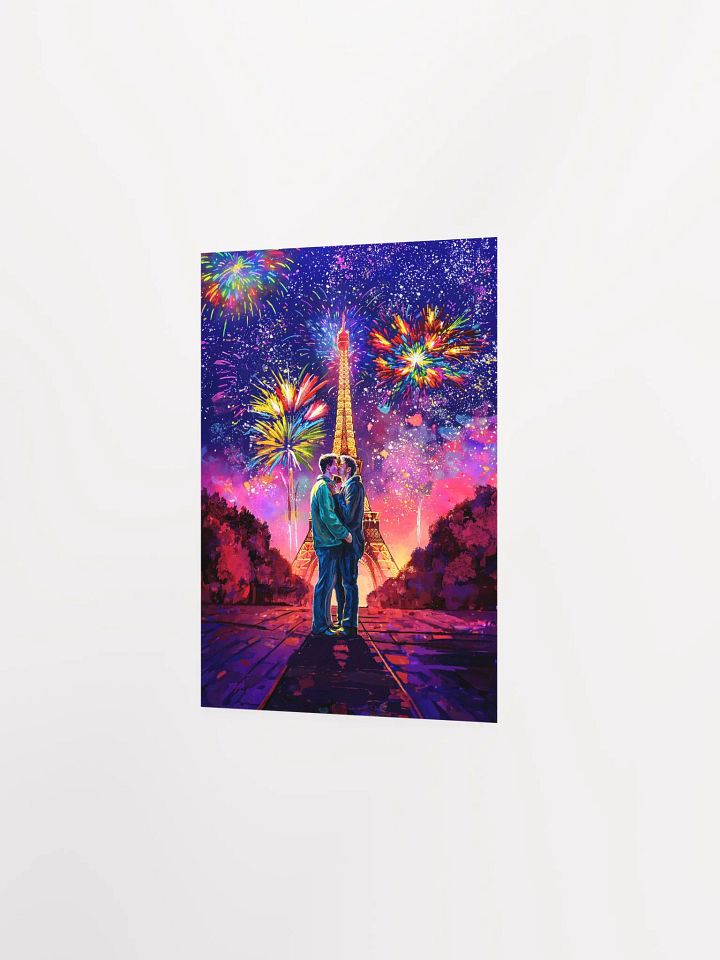 The Kiss In Paris - Romantic Gay Couple Matte Poster product image (15)