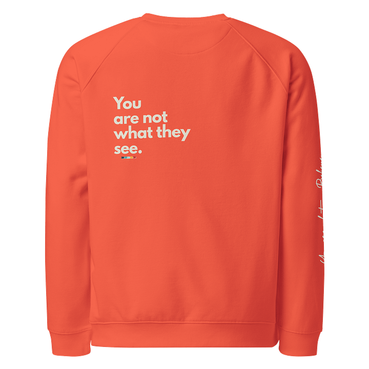 Mirror Talk Sweater – “You Are What You Believe” | Organic Cotton & Recycled Self-Empowerment Sweatshirt — Fulfilled in EU, US & UK product image (2)