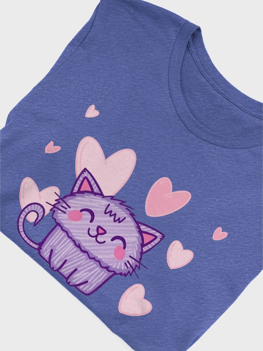 Fluffy Love - Purple Cat Illustration T-Shirt product image (26)