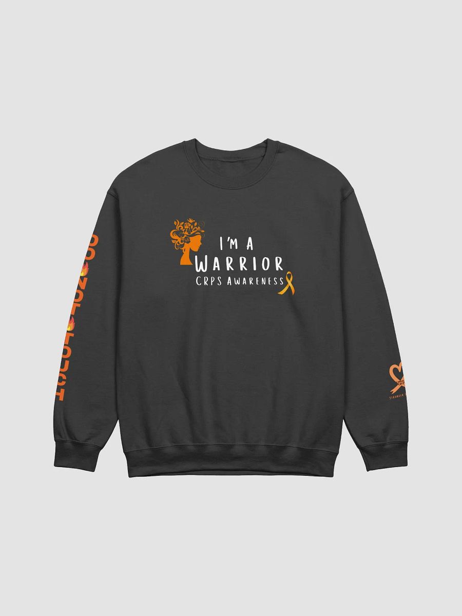 I'm a Warrior CRPS Awareness Do Not Touch RIGHT Arm Crewneck Sweatshirt (Feminine Design Unisex Fit) product image (1)
