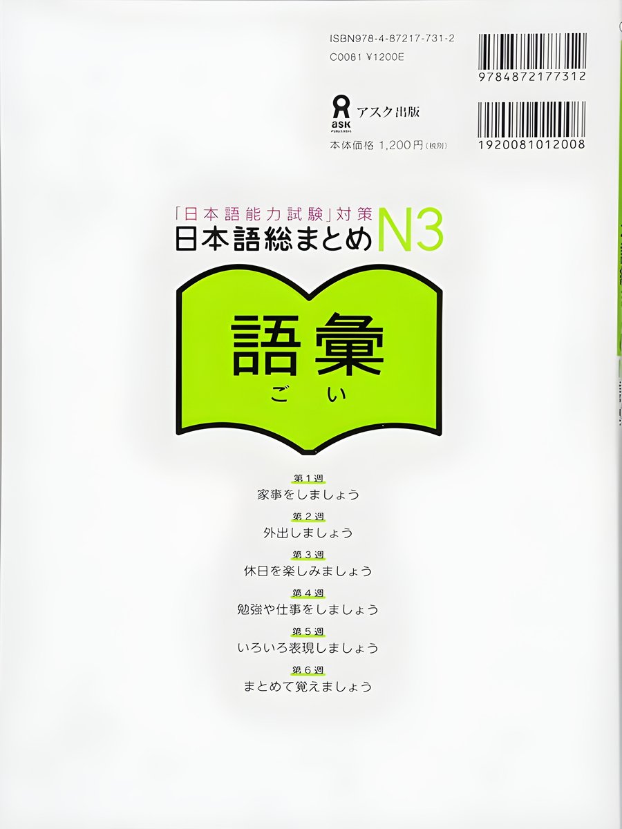 Nihongo So-Matome (Japanese Summary) N3 Vocabulary ("JLPT" Preparation) product image (2)