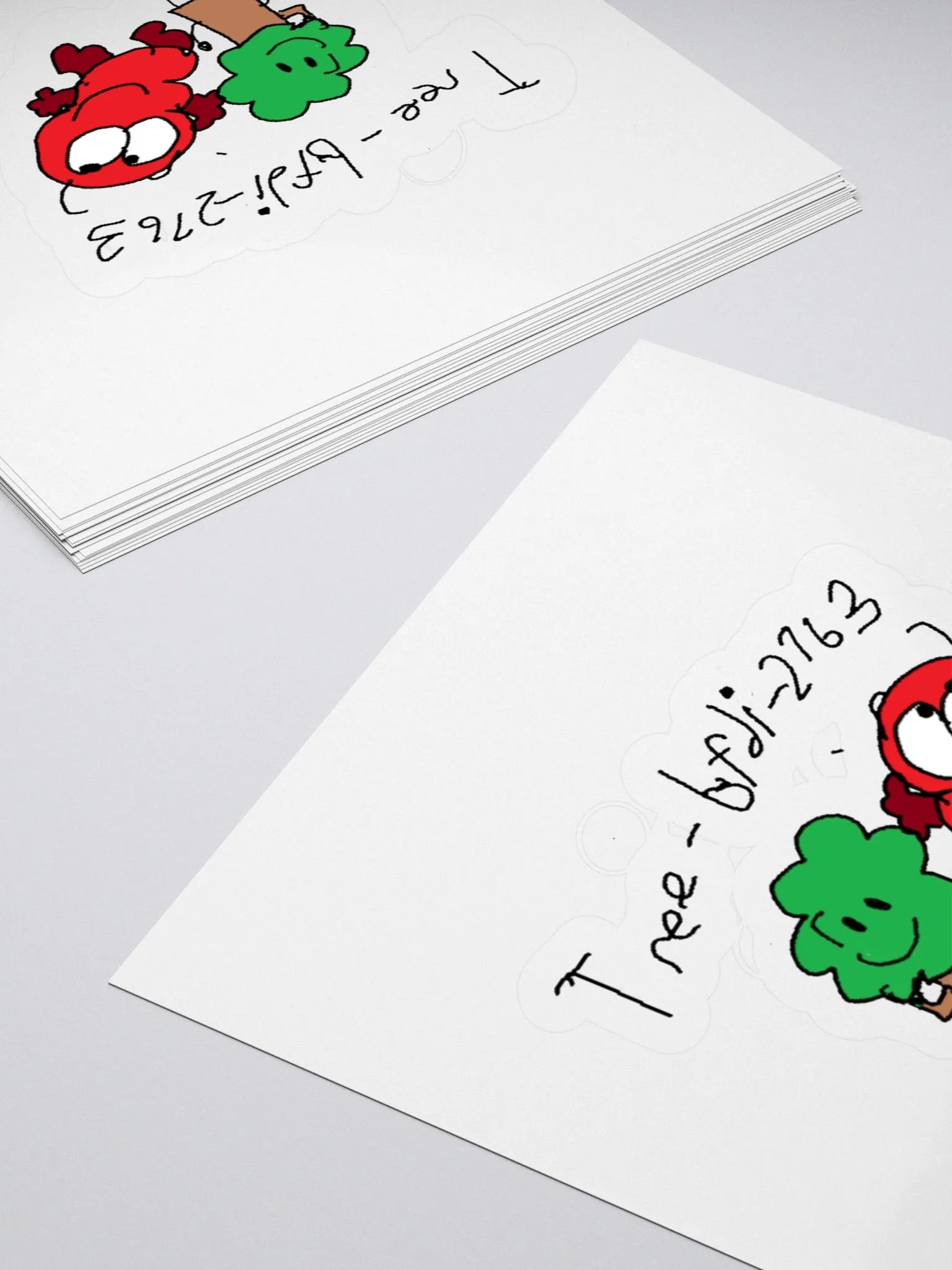 Tree and 3 sticker product image (2)