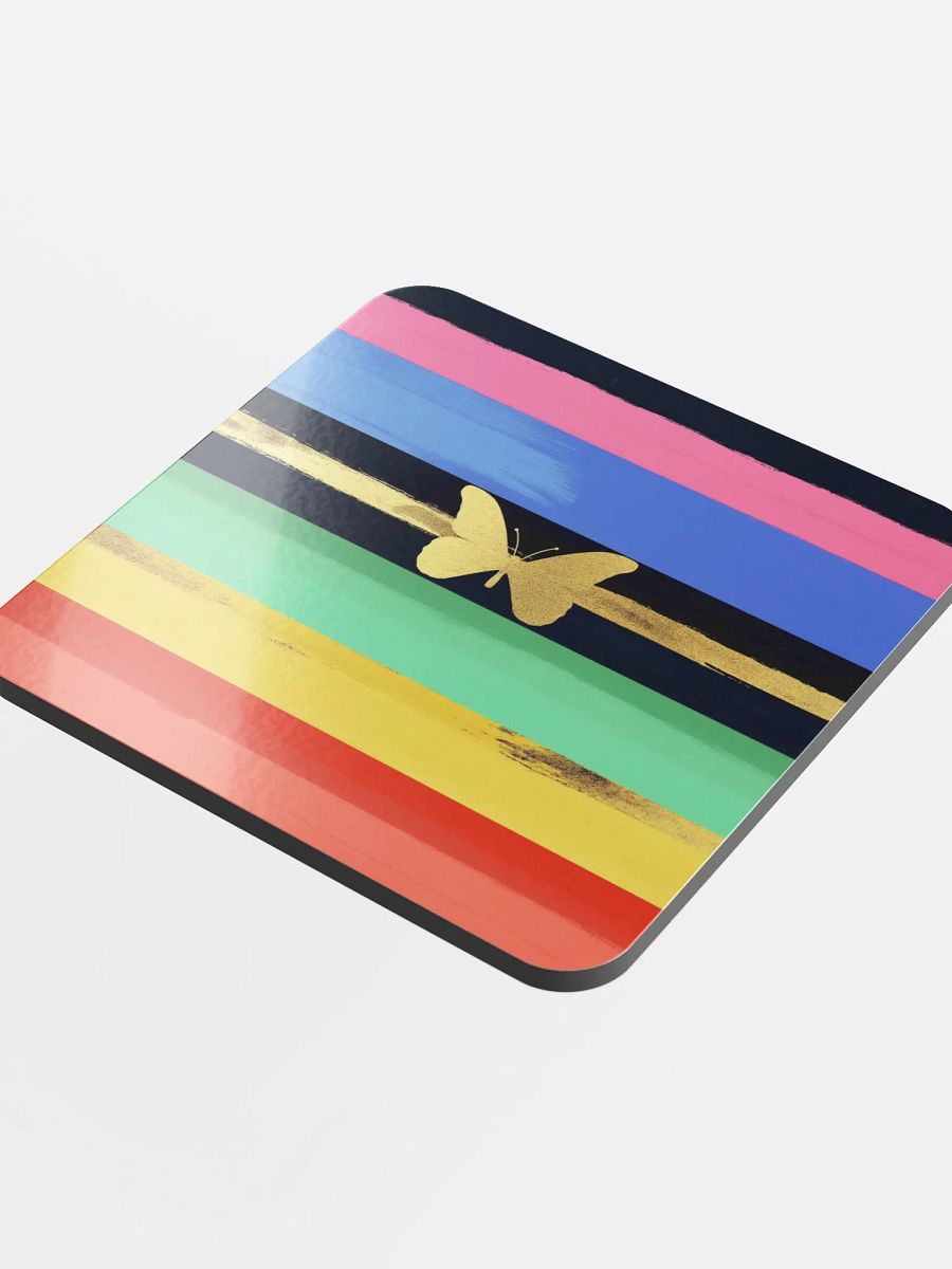 Gold Butterfly Stripes of ADHD Coaster product image (4)