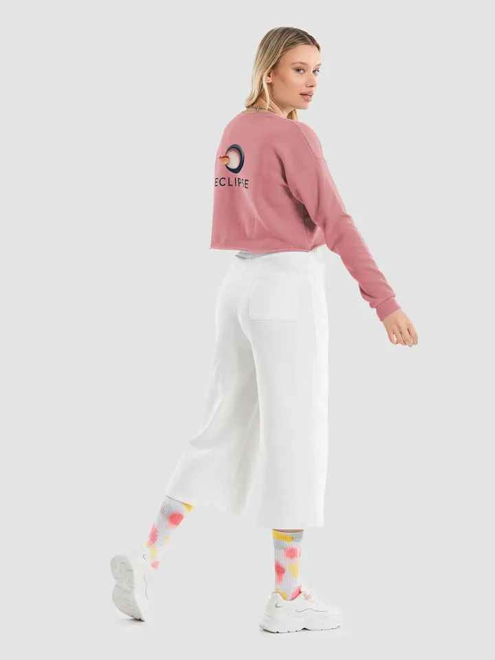 Women's Fleece Crop Sweatshirt with Large Eclipse Logo on the Back (S-L) product image (1)