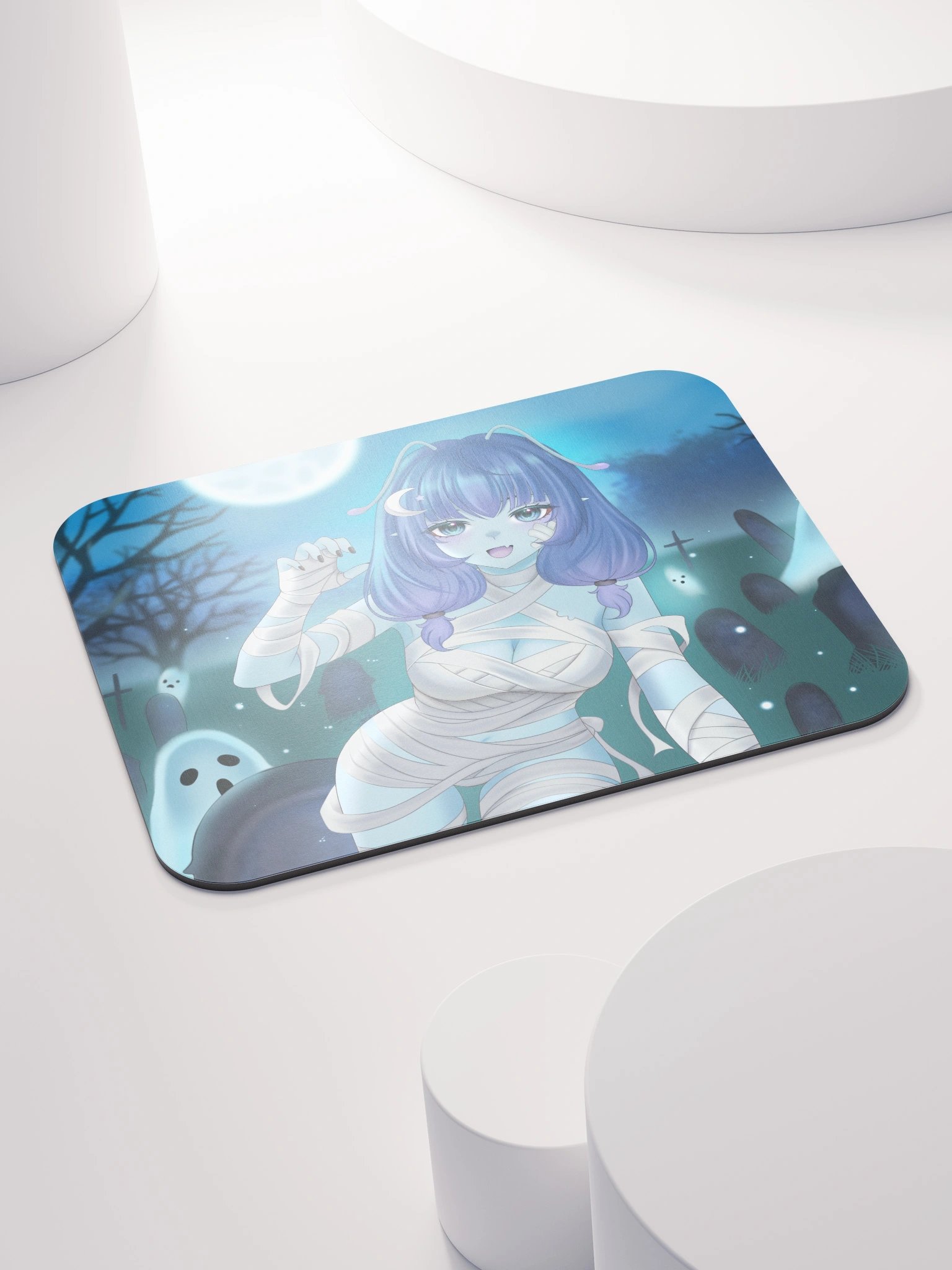 Starry Mummy Graveyard (Short Hair) Standard Flat Mouse Pad product image (4)