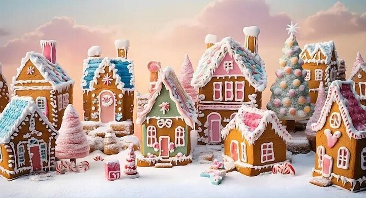 Gingerbread Cottage in Winter Wonderland - Frame TV III product image (1)