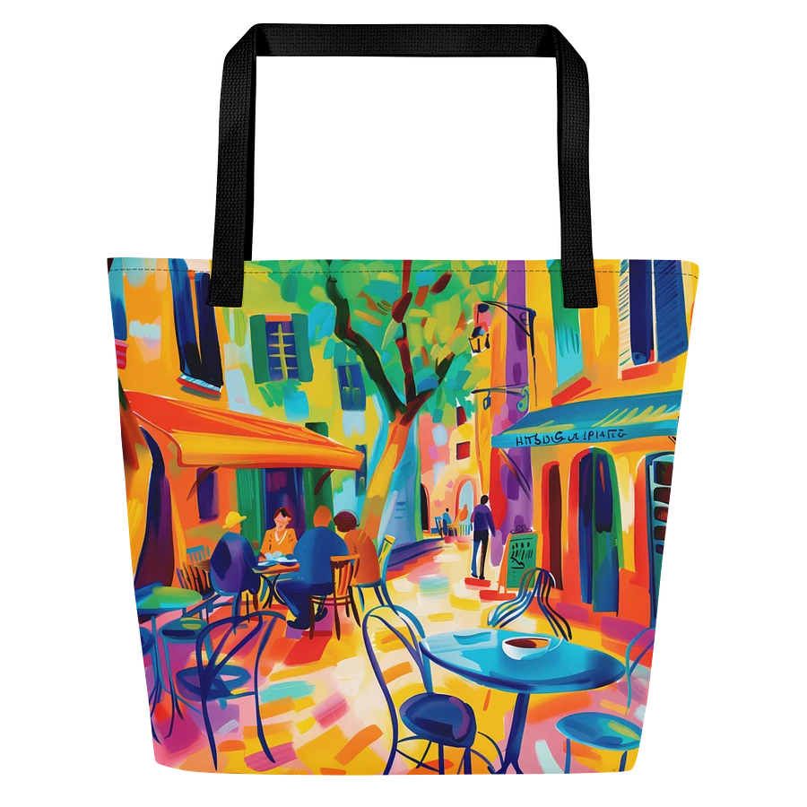 Tote Bag: Charming Street Cafe Quaint European Village Traveler Gift Design product image (3)