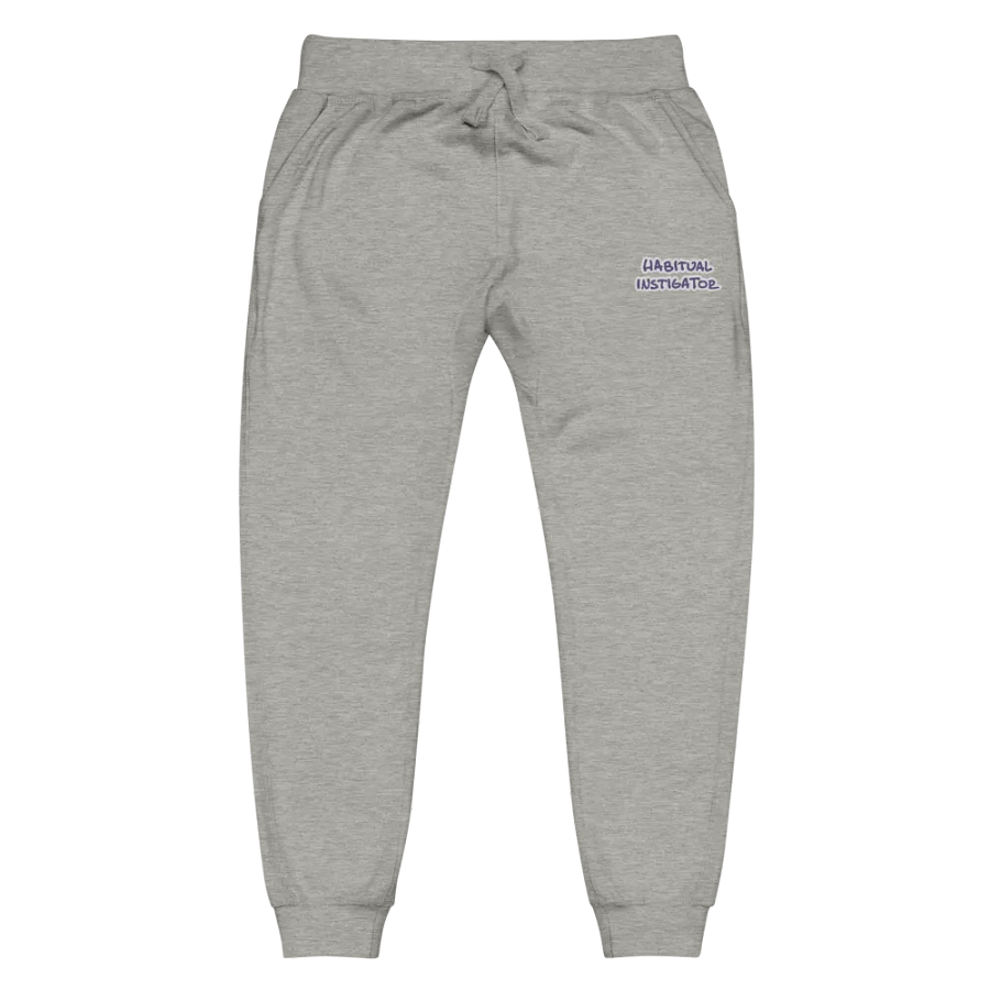 HABITUAL INSTIGATOR (purple bubble design) embroidered fleece joggers product image (2)