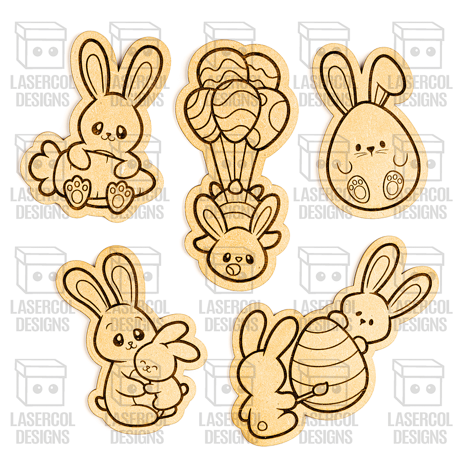 Easter Bunny DIY Paint Kit Set 8 V2- Laser Cut Files product image (4)