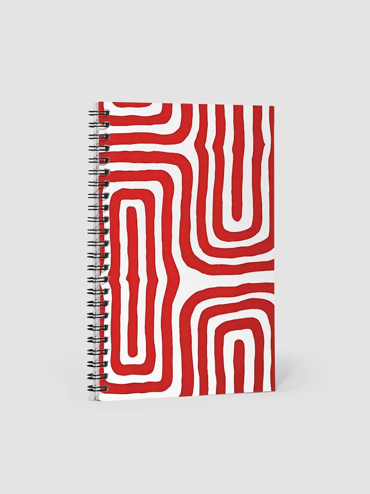 Bold Red Maze Abstract Art Spiral Notebook product image (1)