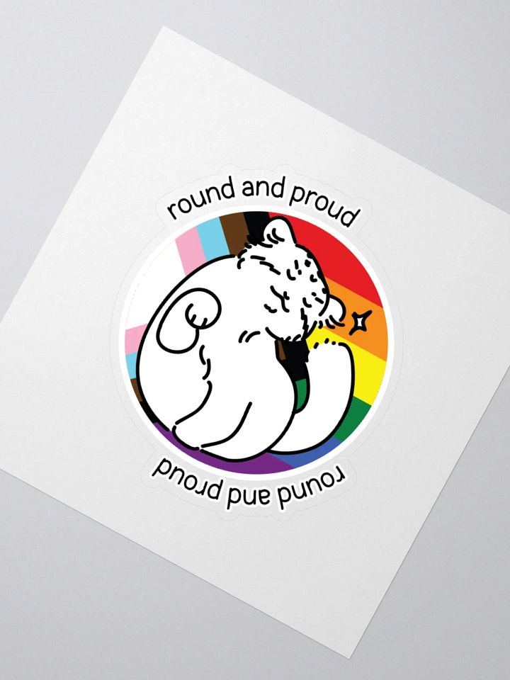 Round and Proud Manul - Pride Flag Version - Sticker product image (6)
