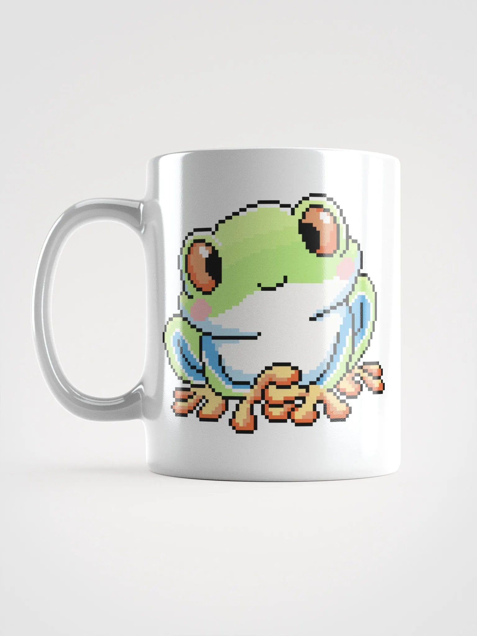 Light Green Rip the Frog White Glossy Mug product image (1)