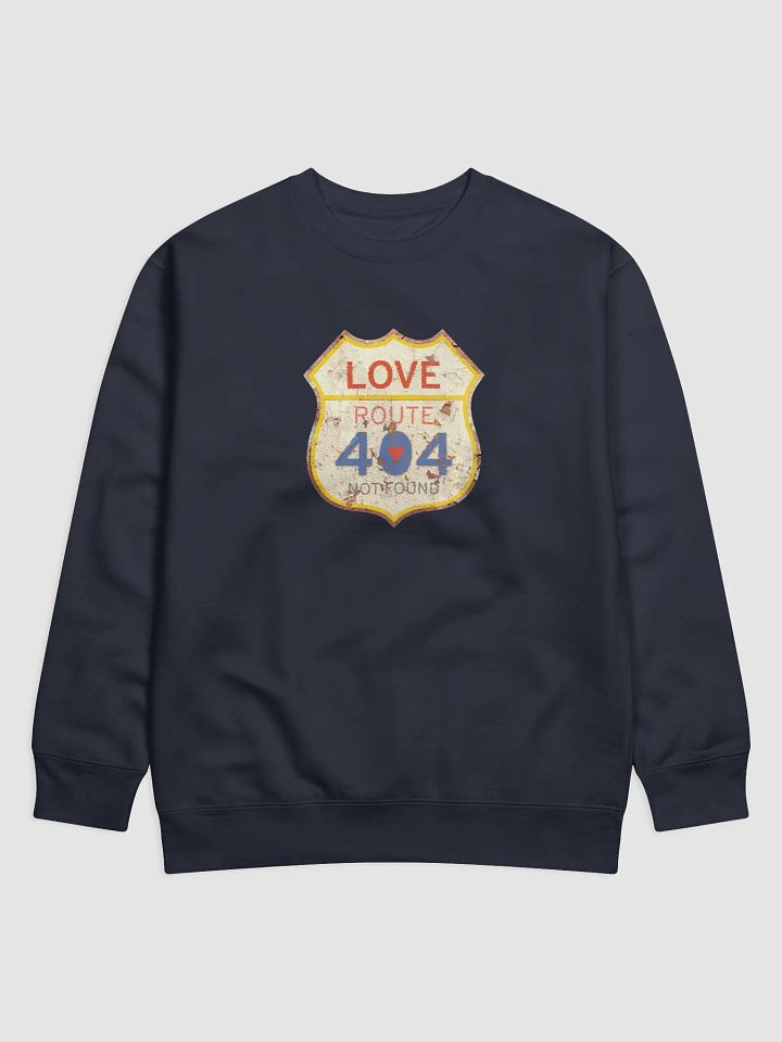 Vintage Love Route 404 Premium Sweatshirt (Front Side), Unisex Sweatshirt, Cozy Daily Casual Wear product image (11)