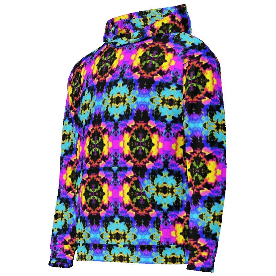 Abstract Neon Melting Daises Unisex Hoodie product image (11)