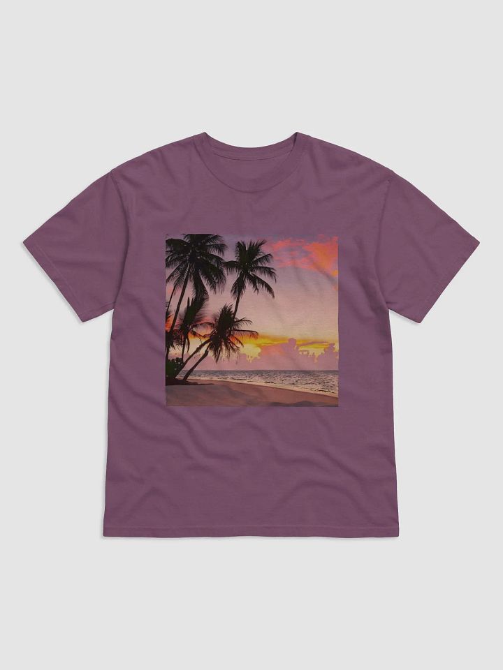 Embrace Paradise: Vintage Sunset Palm Tree T-Shirt in Ultra-Soft Cotton product image (2)